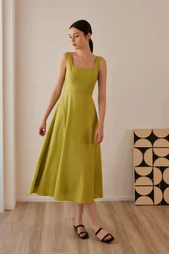 Square-Neck Maxi Dress