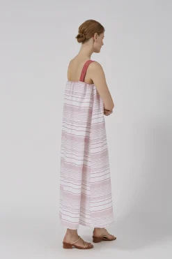 Stripe Gathered Tent Dress