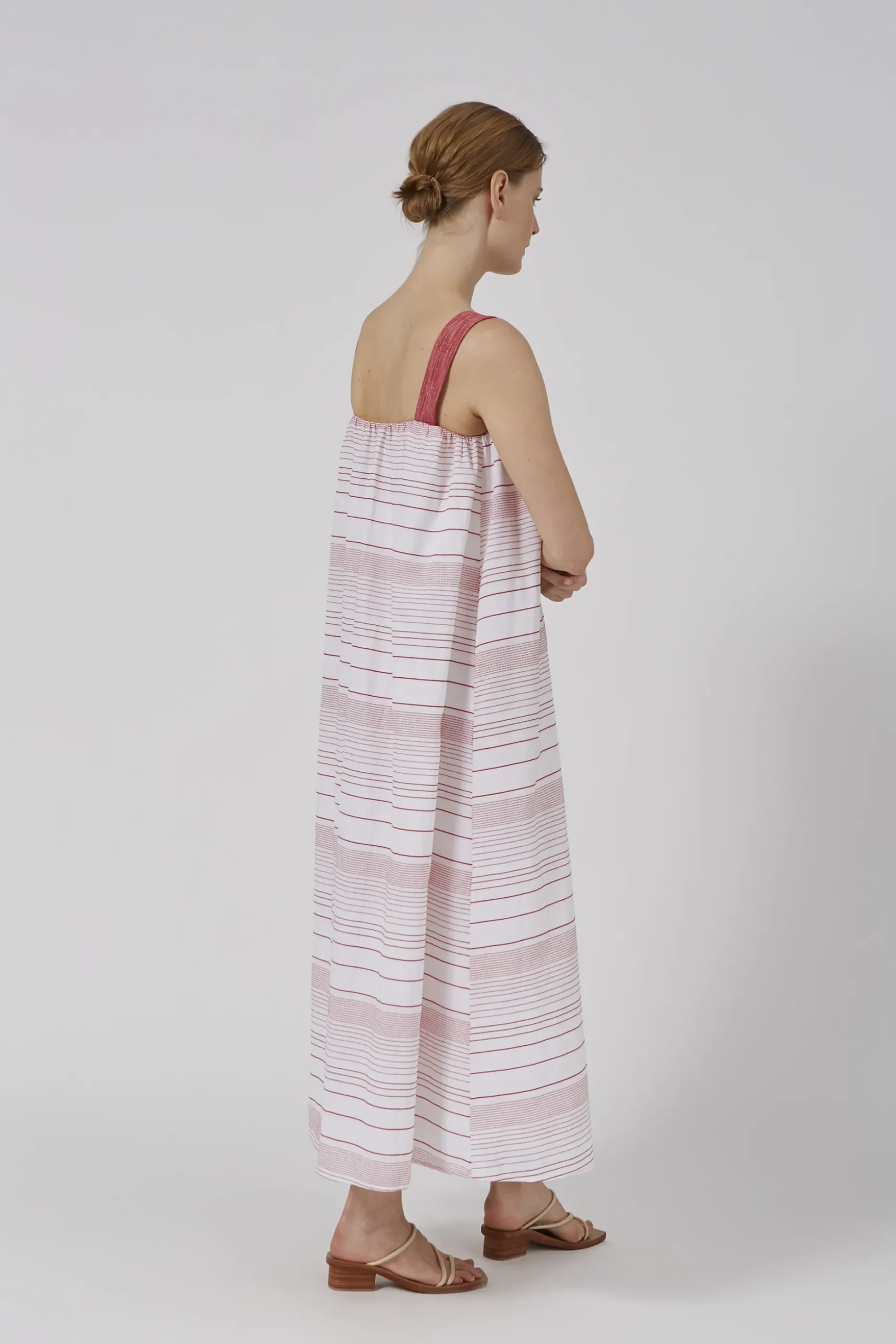 Stripe Gathered Tent Dress