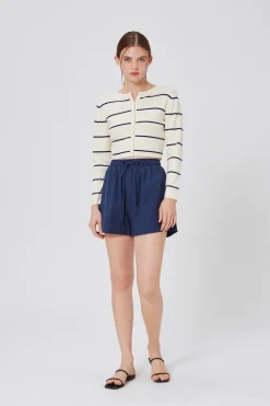Striped Button Knit Cardigan