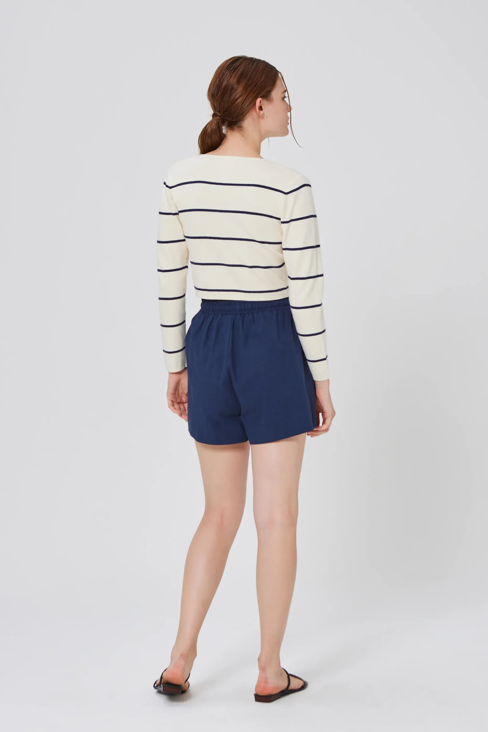 Striped Button Knit Cardigan