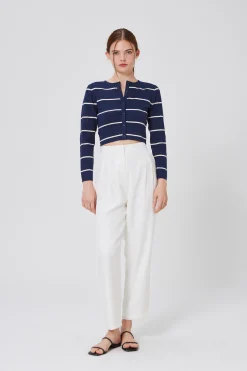 Striped Button Knit Cardigan