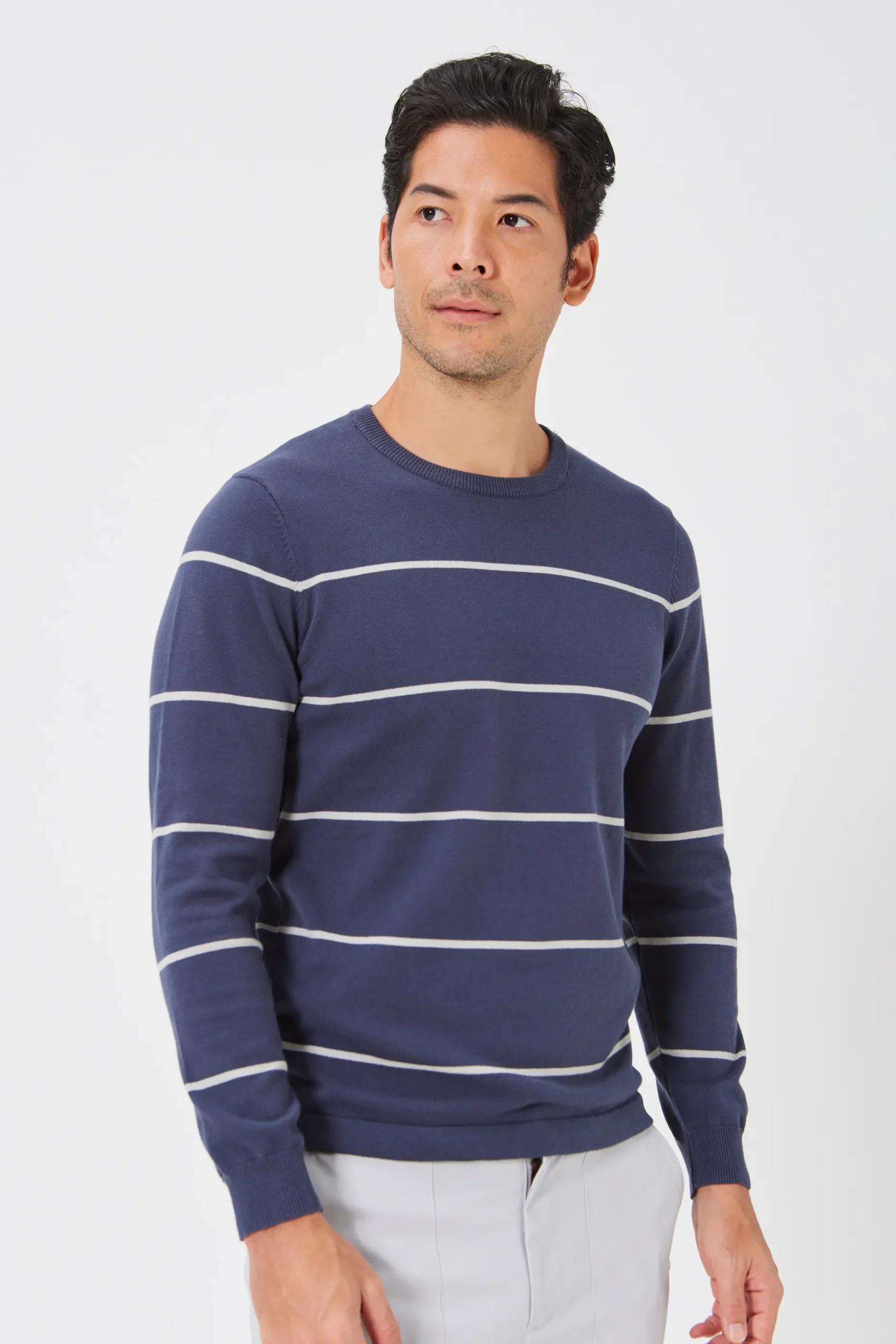 Striped Crew-Neck Jumper