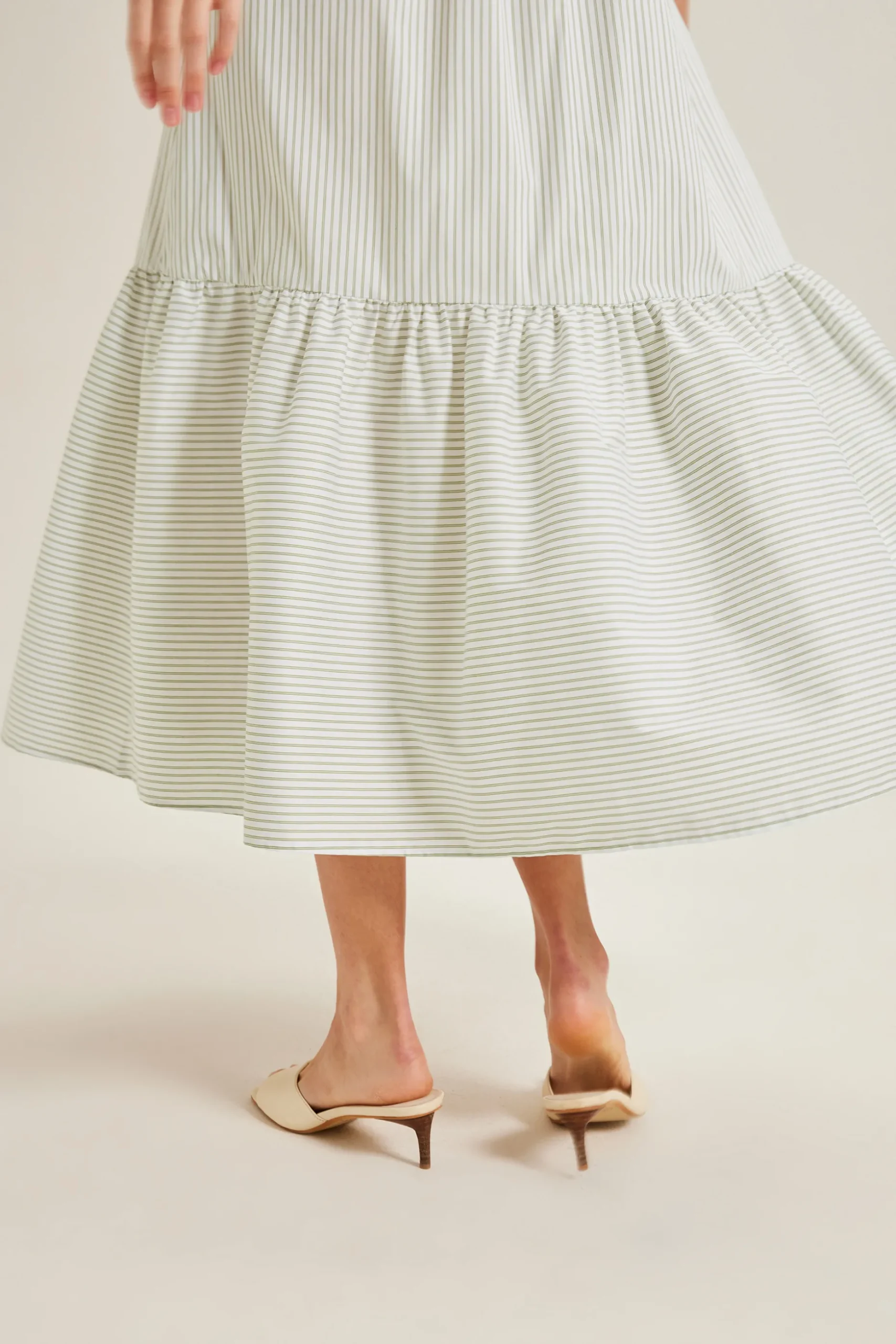 Striped Gathered Maxi Tent Dress