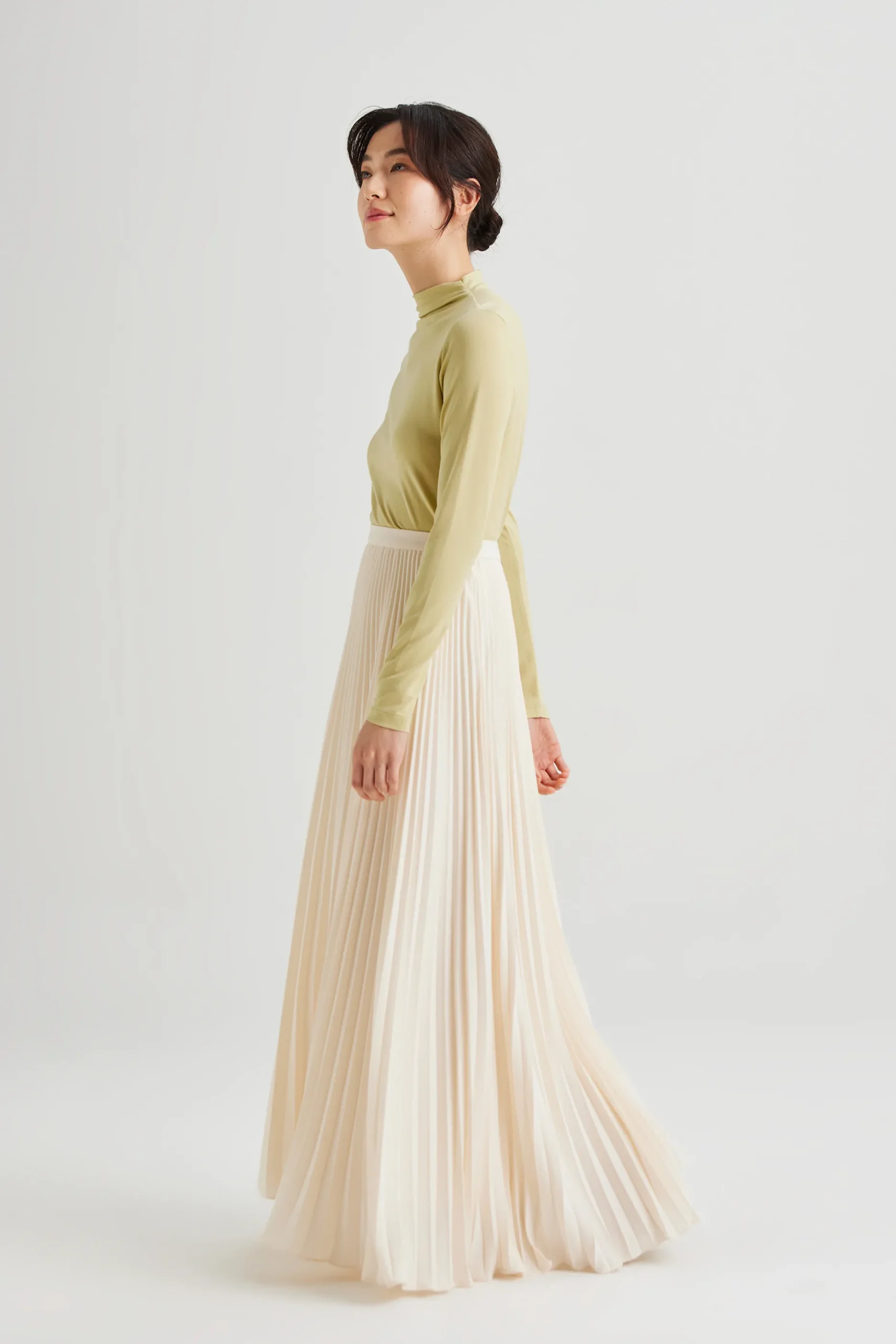 Sunray-Pleated Maxi Skirt
