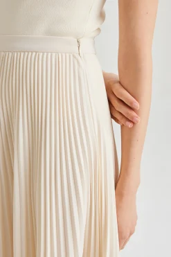 Sunray-Pleated Maxi Skirt