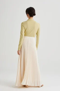 Sunray-Pleated Maxi Skirt