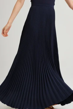 Sunray-Pleated Maxi Skirt