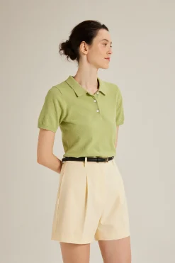 Tailored Front-Pleat Shorts