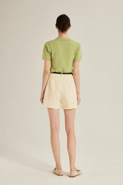 Tailored Front-Pleat Shorts