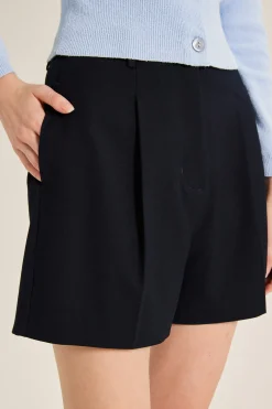 Tailored Front-Pleat Shorts