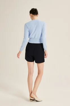 Tailored Front-Pleat Shorts