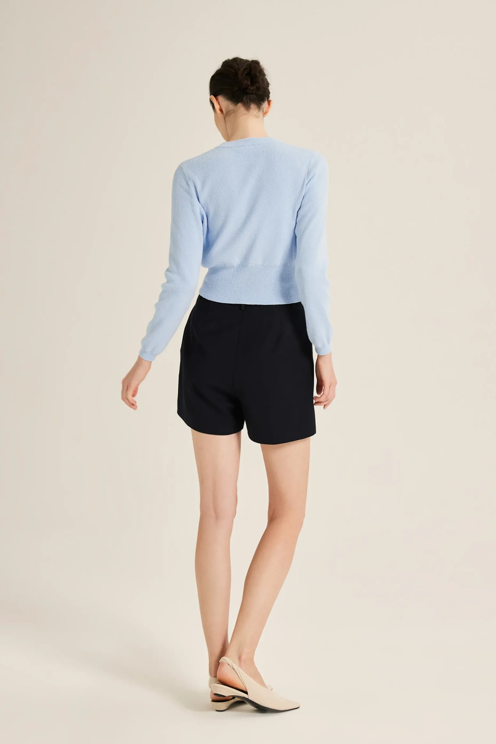 Tailored Front-Pleat Shorts