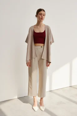 Tailored Straight-Leg Pants