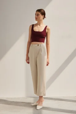 Tailored Straight-Leg Pants