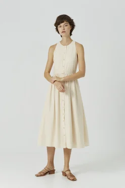 T-Back Button-Down Dress