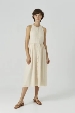 T-Back Button-Down Dress