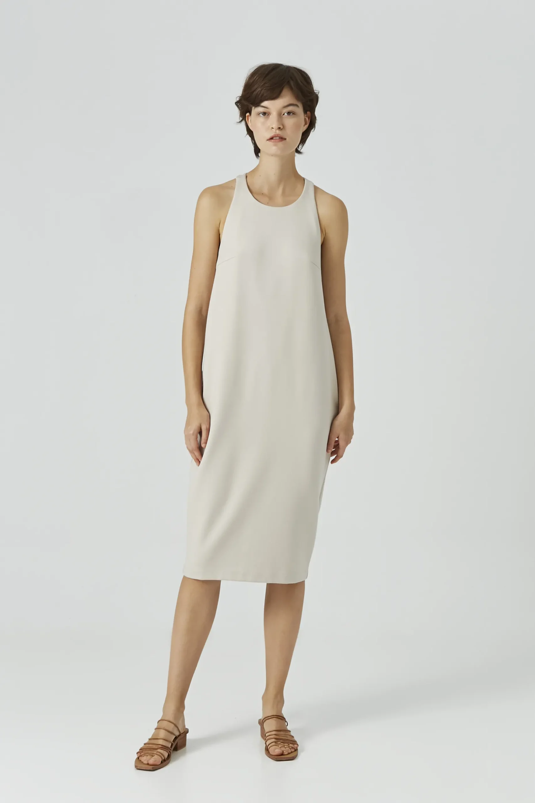 T-Back Double-Bonded Jersey Dress