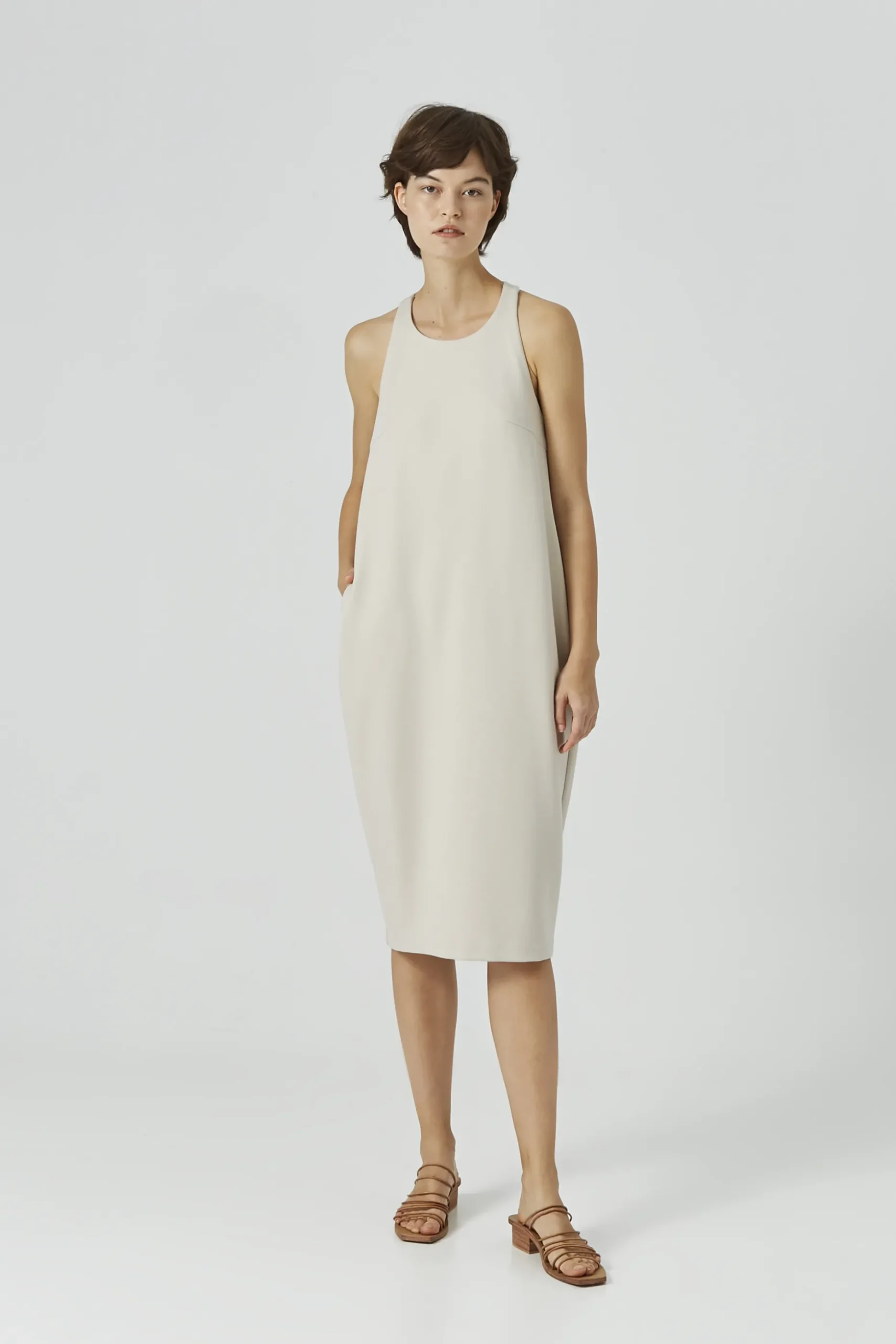 T-Back Double-Bonded Jersey Dress