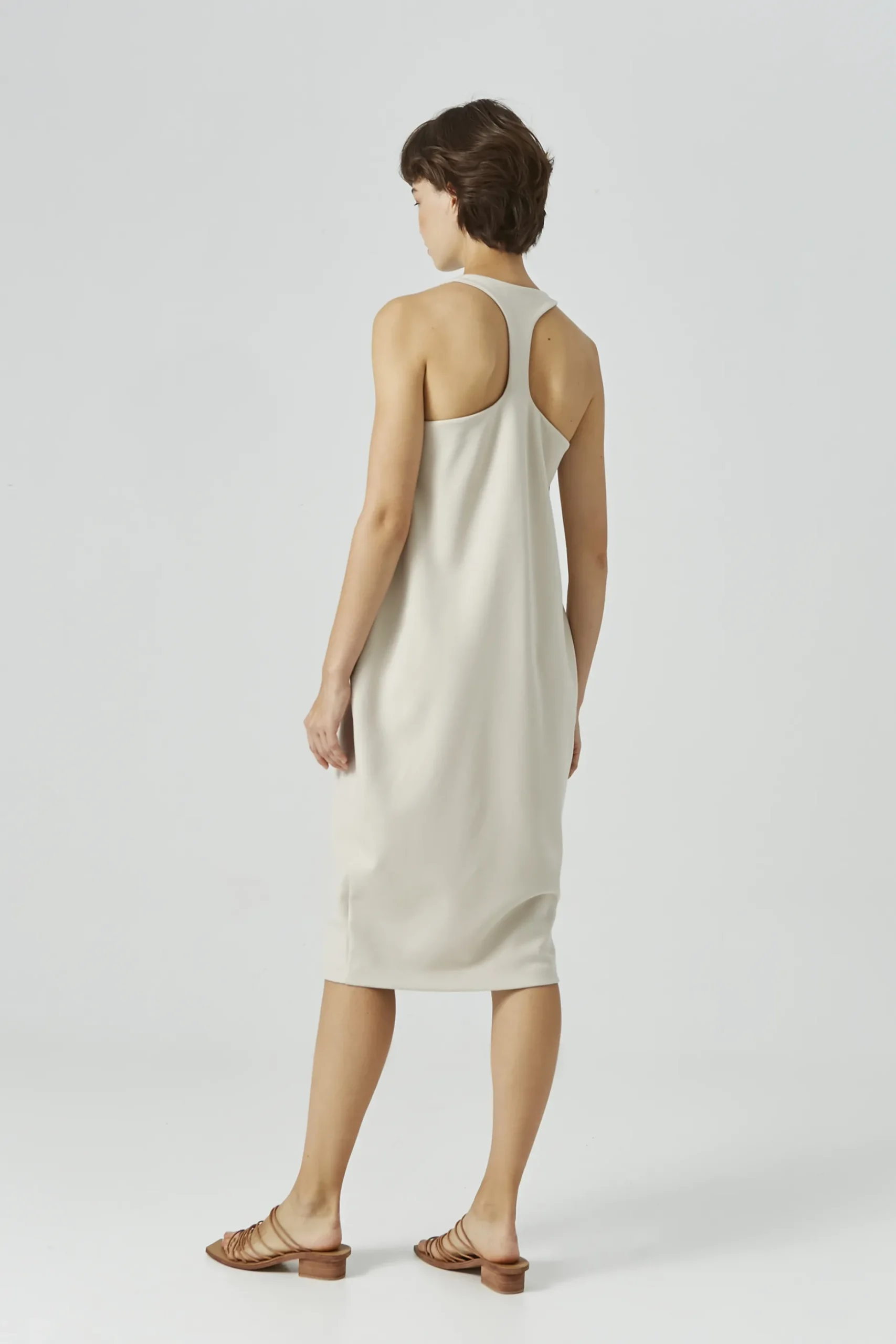 T-Back Double-Bonded Jersey Dress