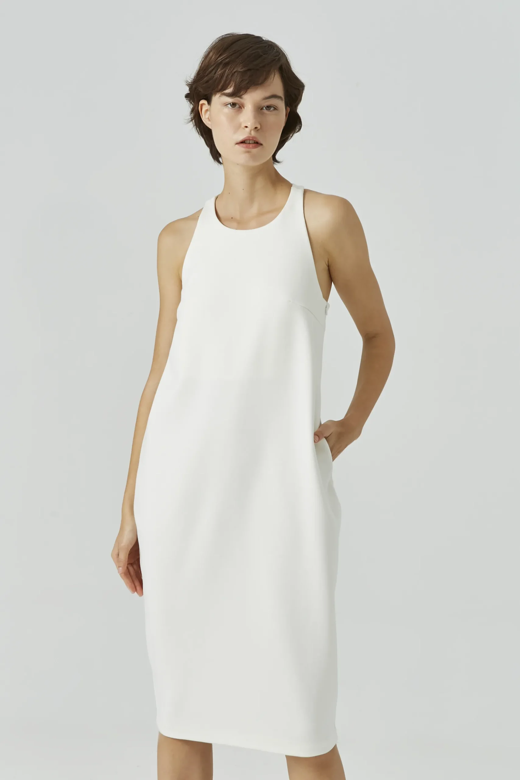 T-Back Double-Bonded Jersey Dress