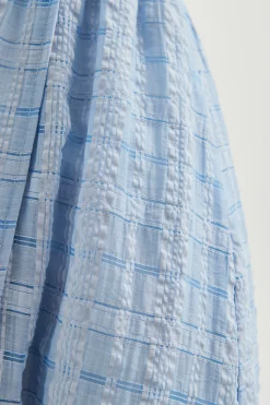Textured Cotton Wrap Dress