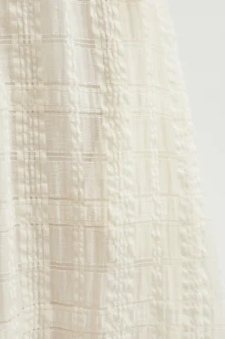 Textured Cotton Wrap Dress