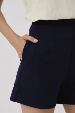 Textured High-Waisted Shorts