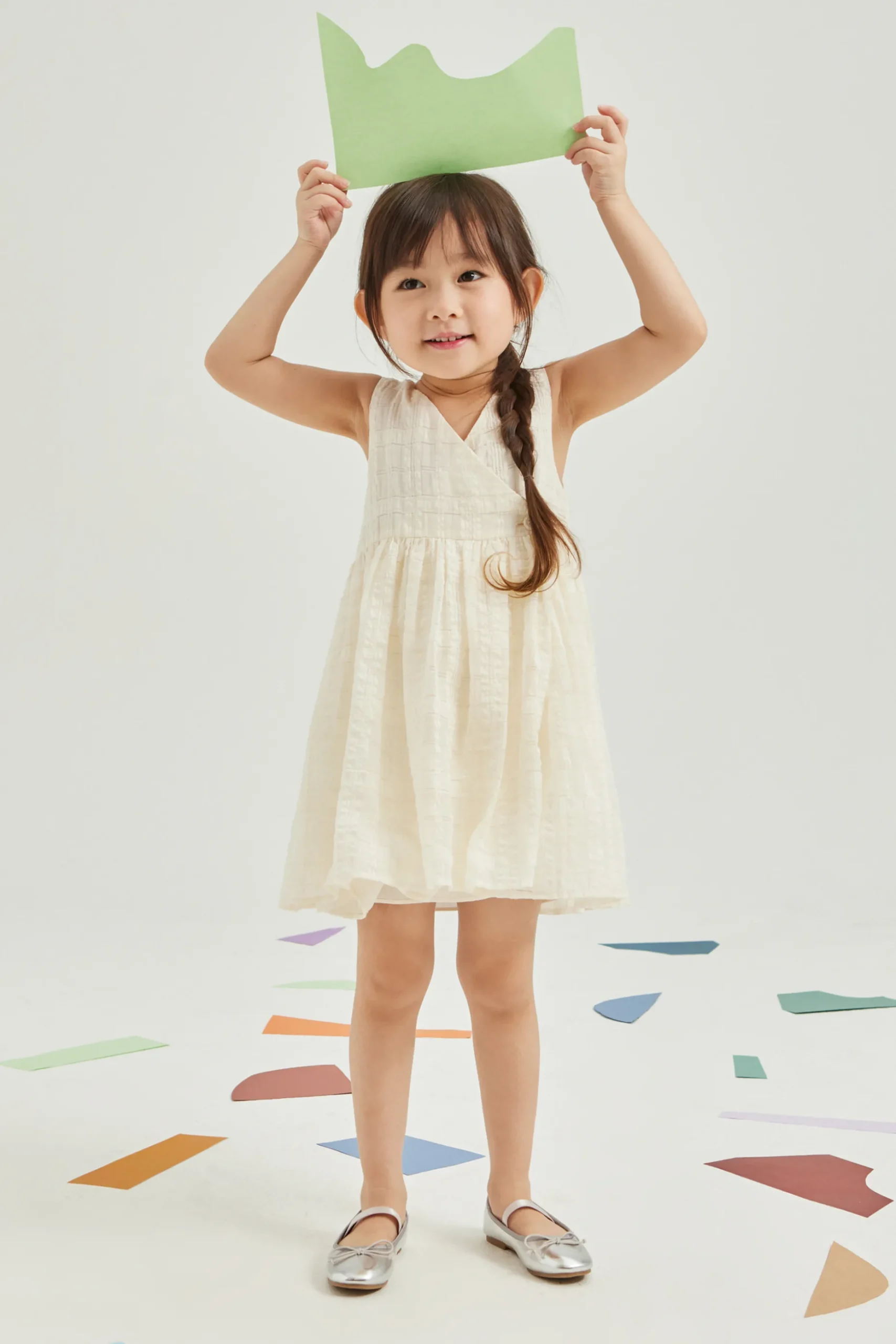 Textured Mini Cotton Wrap Dress