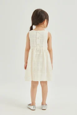 Textured Mini Cotton Wrap Dress
