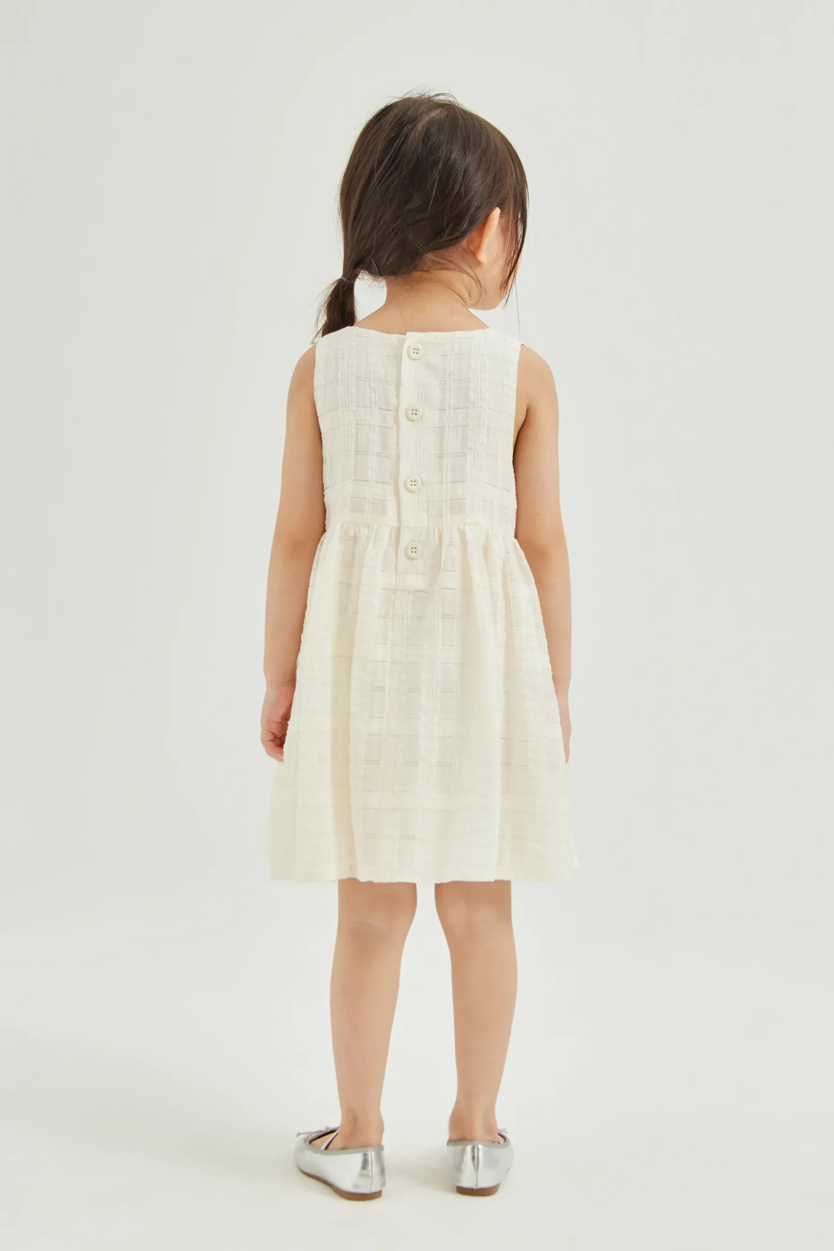 Textured Mini Cotton Wrap Dress