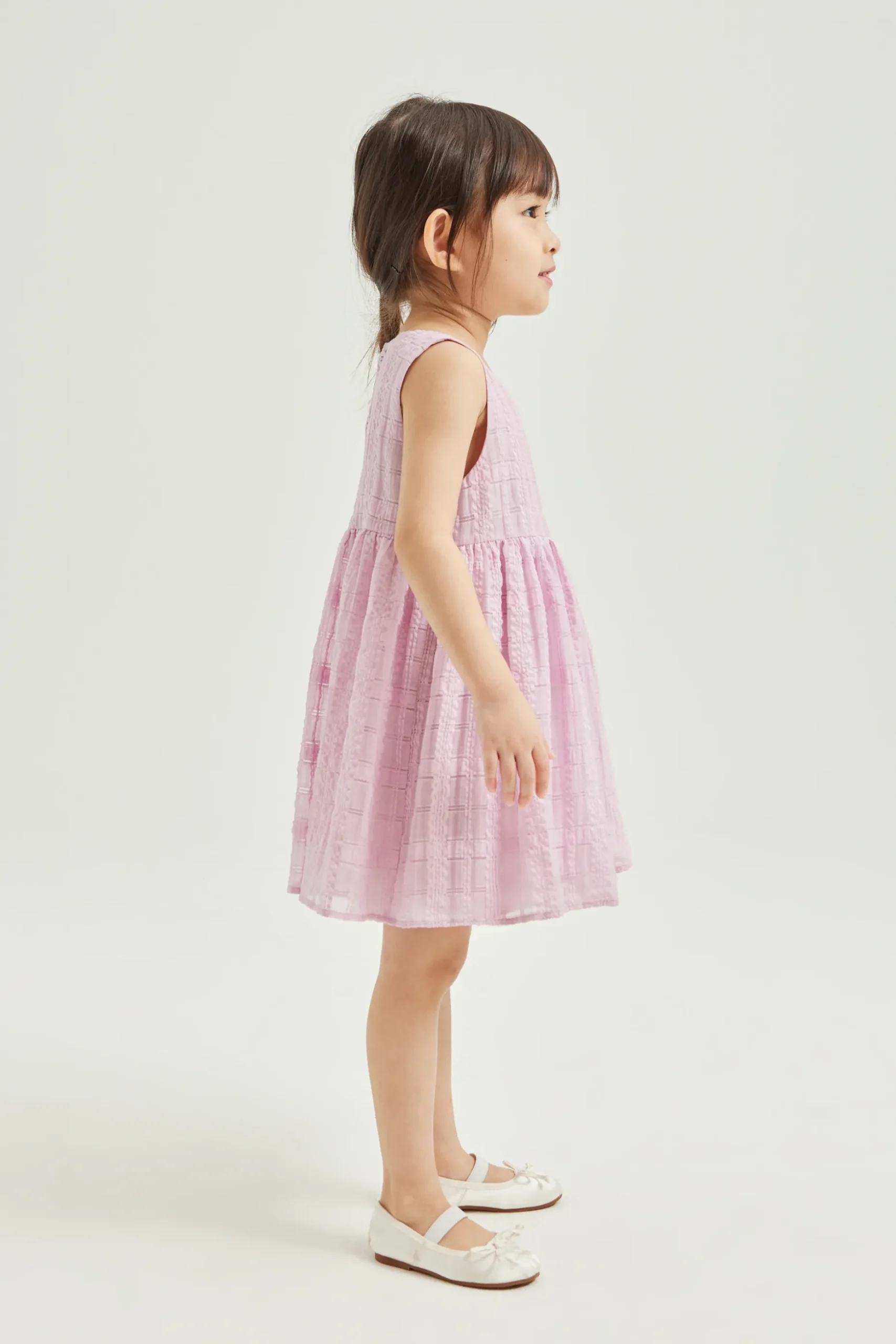 Textured Mini Cotton Wrap Dress