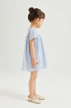 Textured Mini Gathered Dress
