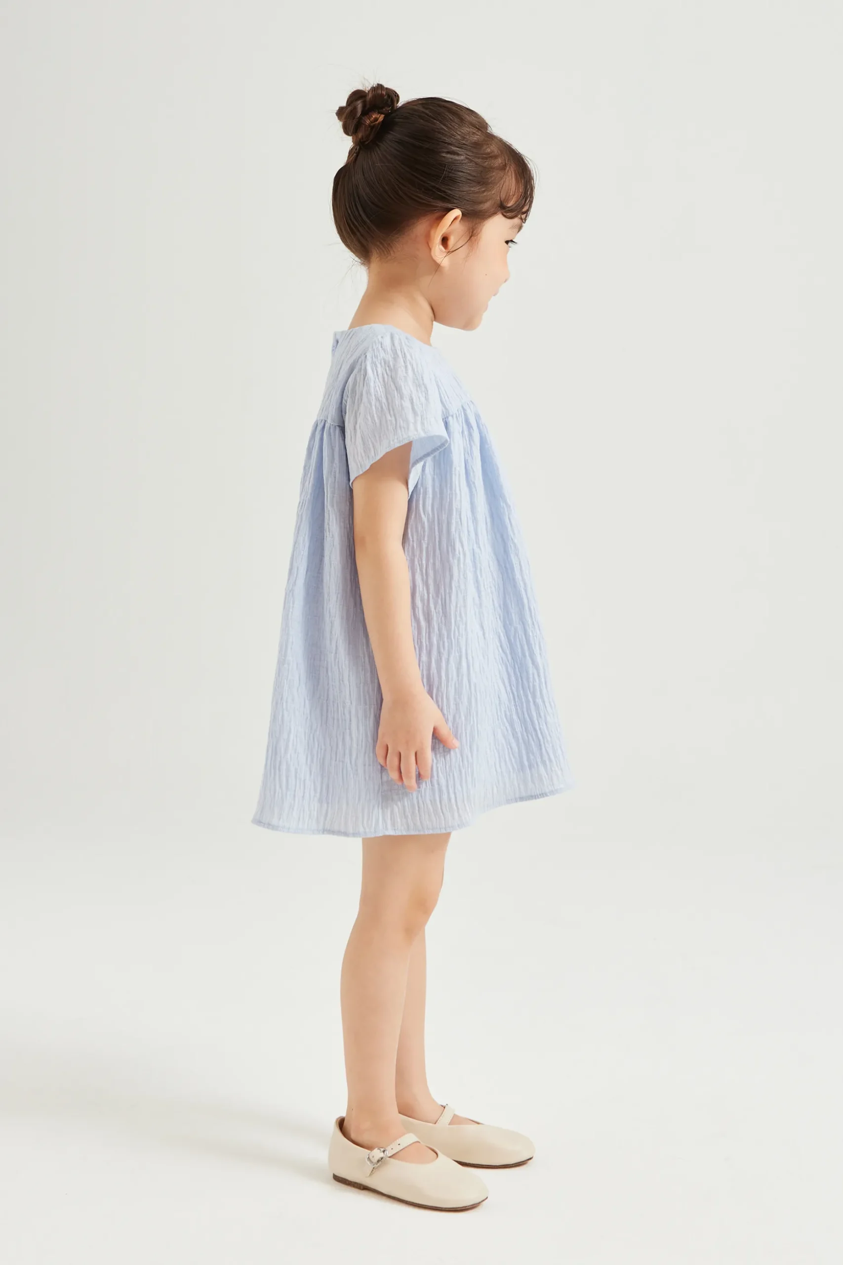 Textured Mini Gathered Dress