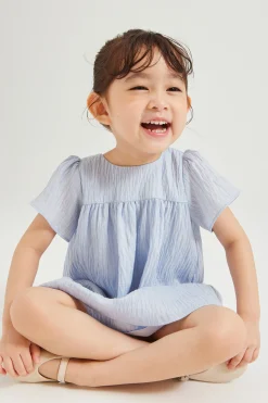 Textured Mini Gathered Dress