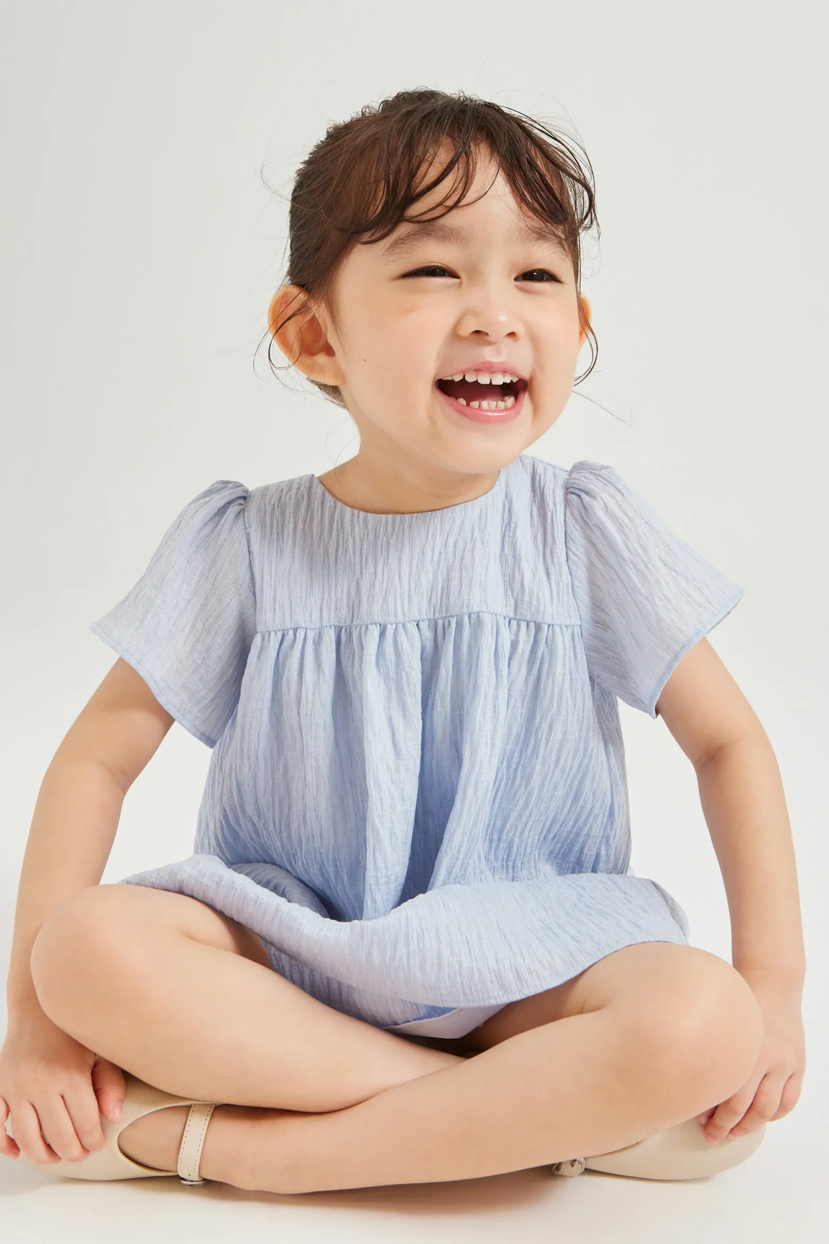 Textured Mini Gathered Dress