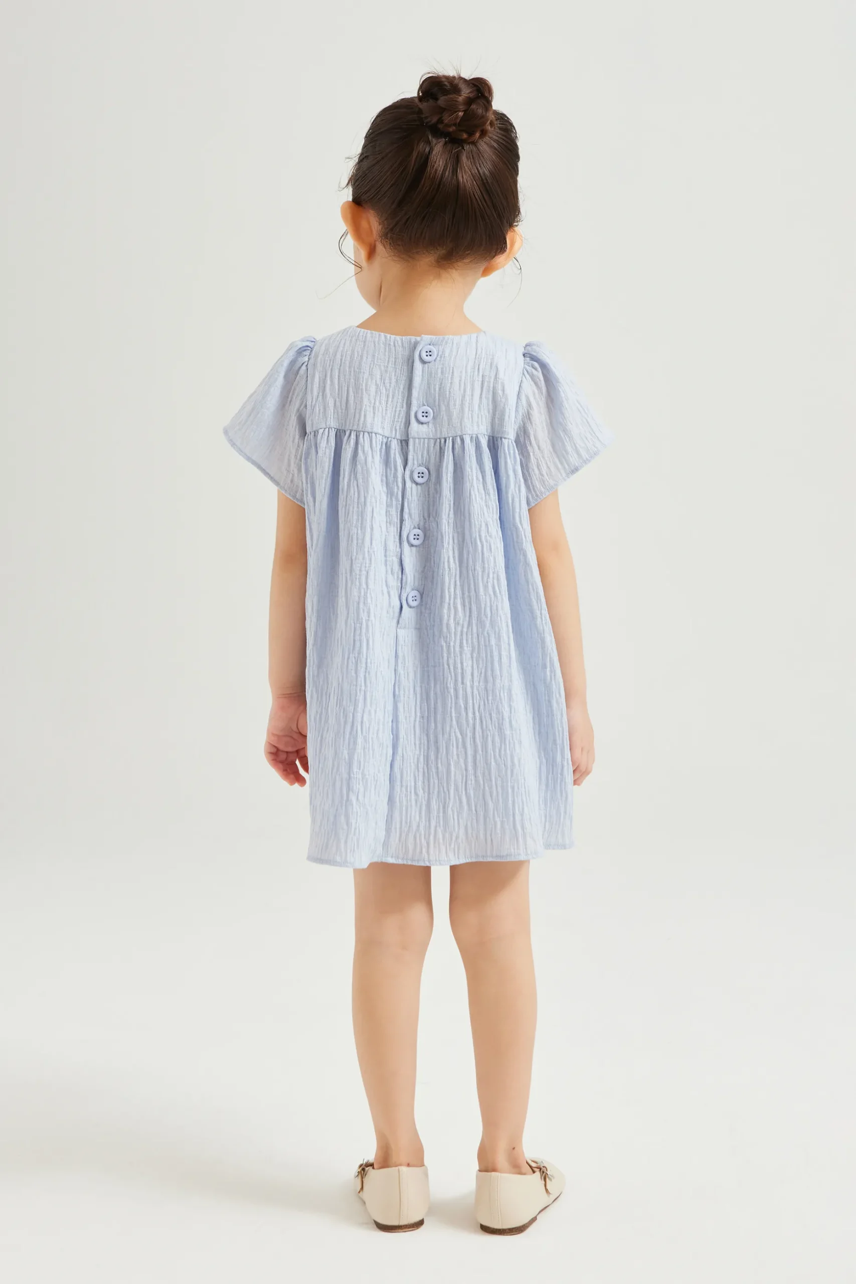 Textured Mini Gathered Dress