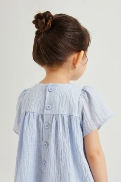 Textured Mini Gathered Dress