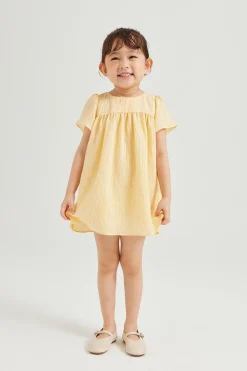 Textured Mini Gathered Dress