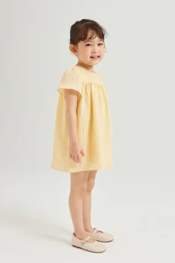 Textured Mini Gathered Dress