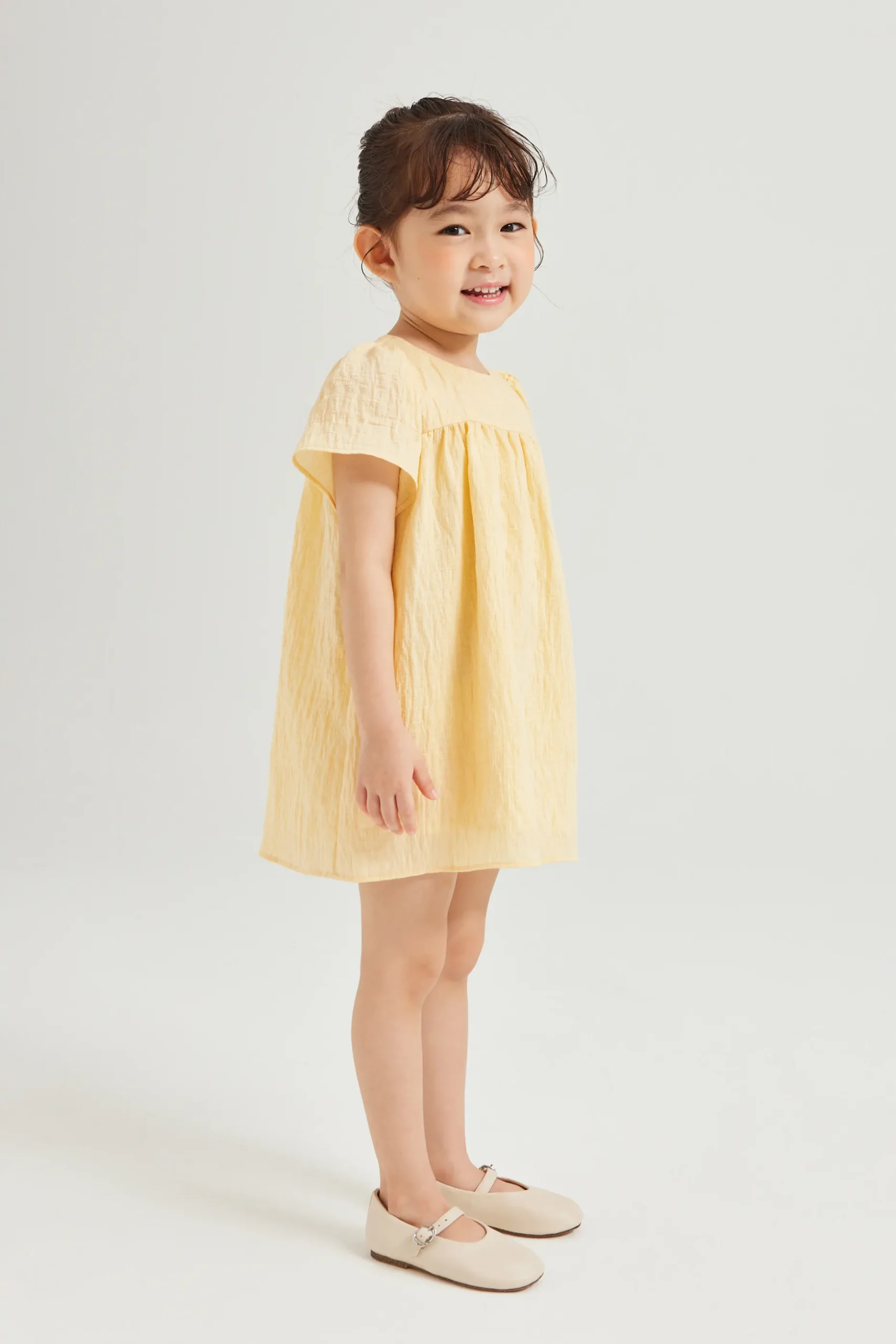 Textured Mini Gathered Dress