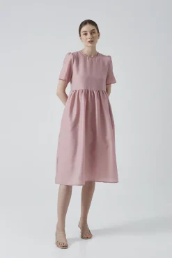 Textured Organza Midi Dress