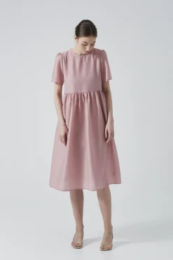 Textured Organza Midi Dress