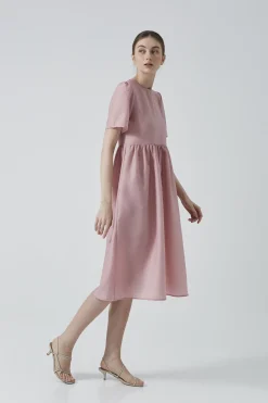 Textured Organza Midi Dress