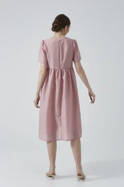 Textured Organza Midi Dress