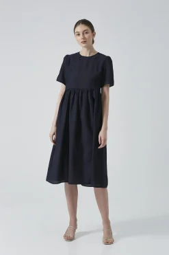 Textured Organza Midi Dress