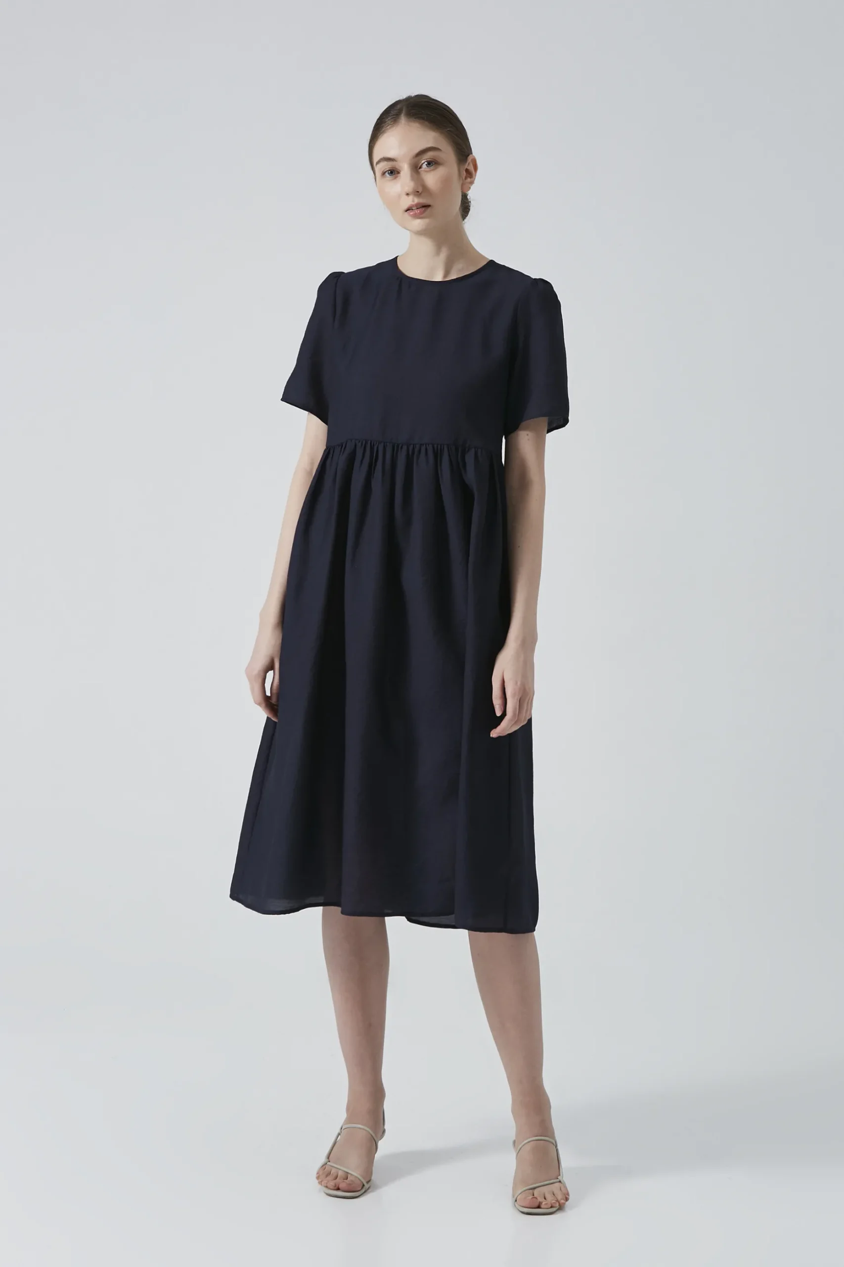 Textured Organza Midi Dress