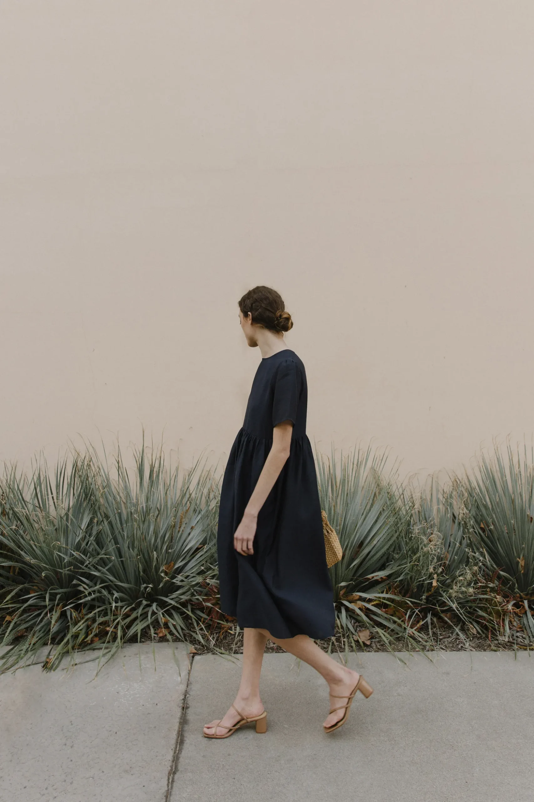 Textured Organza Midi Dress