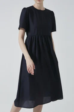 Textured Organza Midi Dress