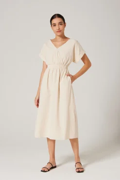 Textured V-Neck Dress